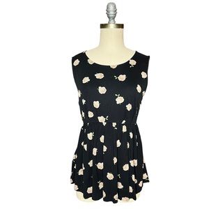 Uniqlo Rose Print Peplum Top size L